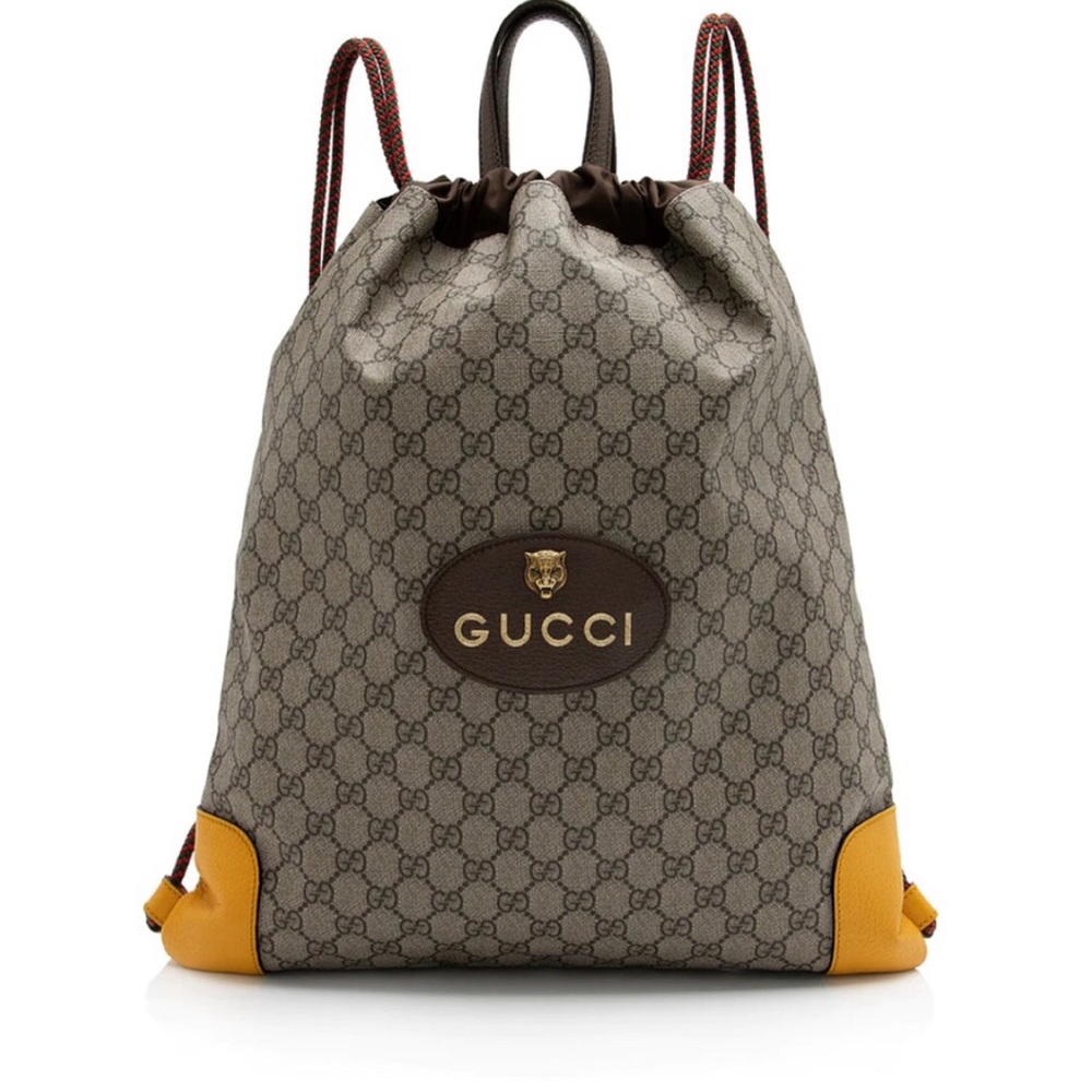 NWOT GUCCI GG Supreme Neo Vintage Drawstring Backpack